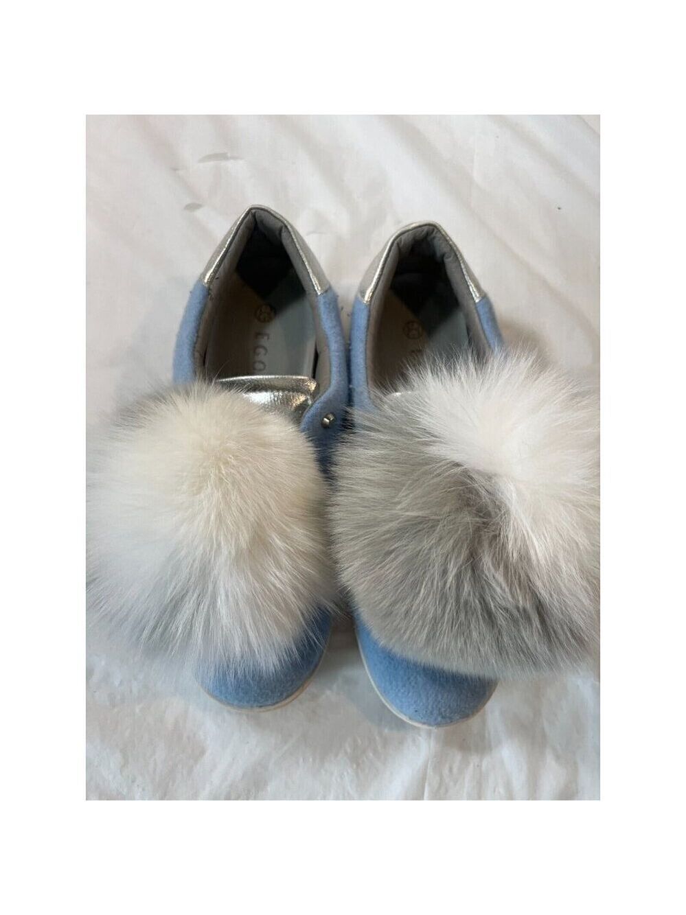 egoist Platform sneakers Fur Ball PomPom Shoes Sneakers Size 6.5